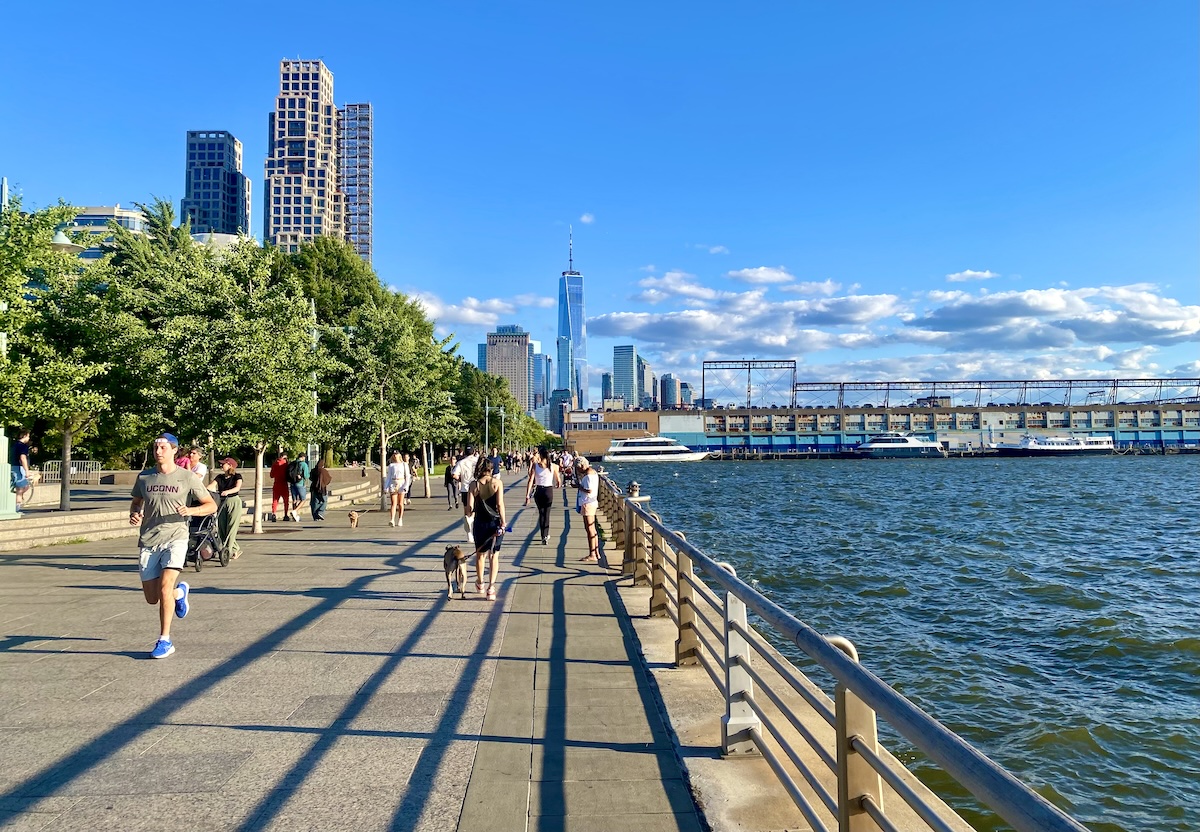 The Hudson River Park delights with 4 miles of green space